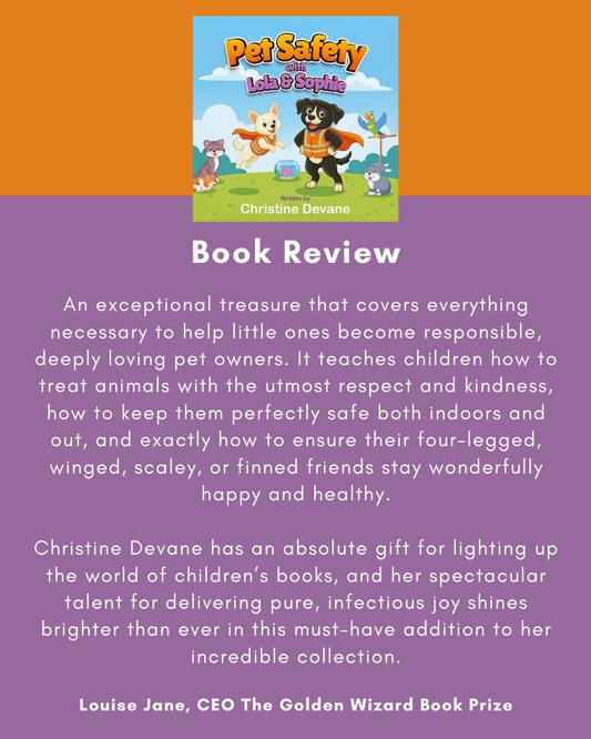 Golden Wizard Book Prize 2026 Review - Pet Safety with Lola and Sophie by Christine Devane