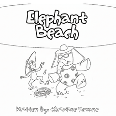 Elephant Beach Coloring Book | Printable Kids Coloring Pages (Digital Download)
