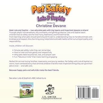 Pet Safety with Lola and Sophie Paperback- Signed by the author