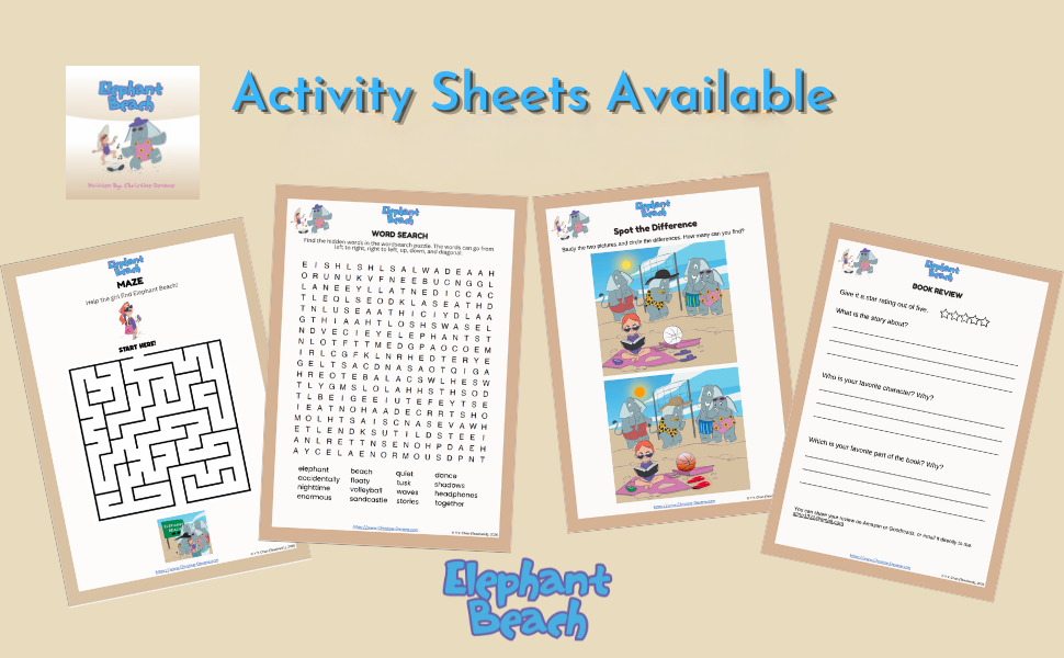Elephant Beach Activity Pack (Digital Download)