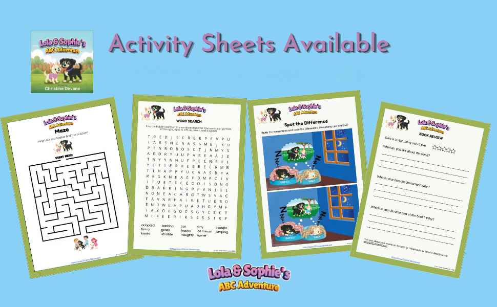 Lola & Sophie's ABC Adventure Activity Pack (Digital Download)
