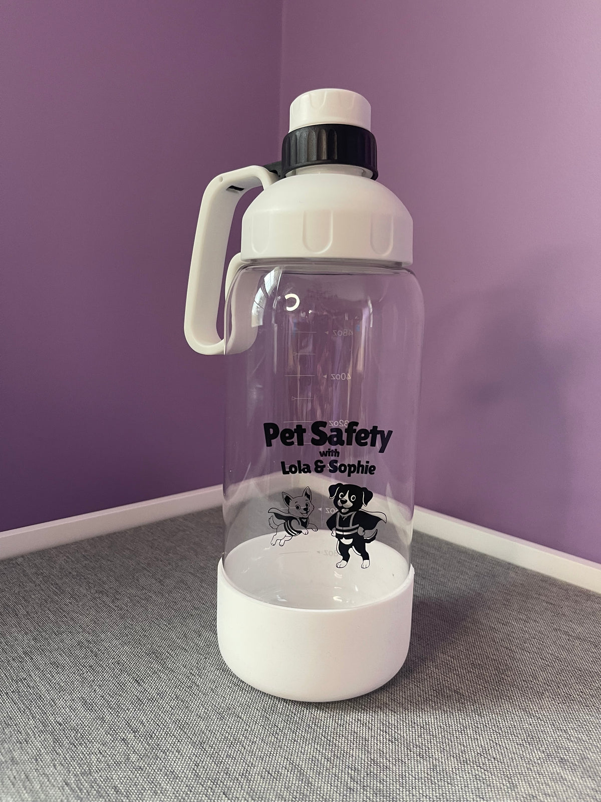 Pet Safety Tritan Pet Bottle - 48 oz, With Removable Bowl